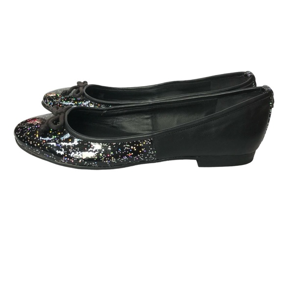 Sam Edelman Circus Black Glitter Ballet Flats size 6 M - Picture 2 of 7